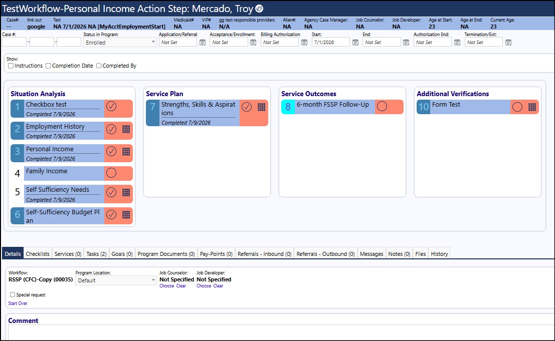 Completed Program Workflow